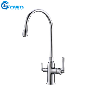 Пейте чистую воду Two Out Let Brass Healthy Material Dual Handle 3 Way Kitchen Faucet Filter Tap